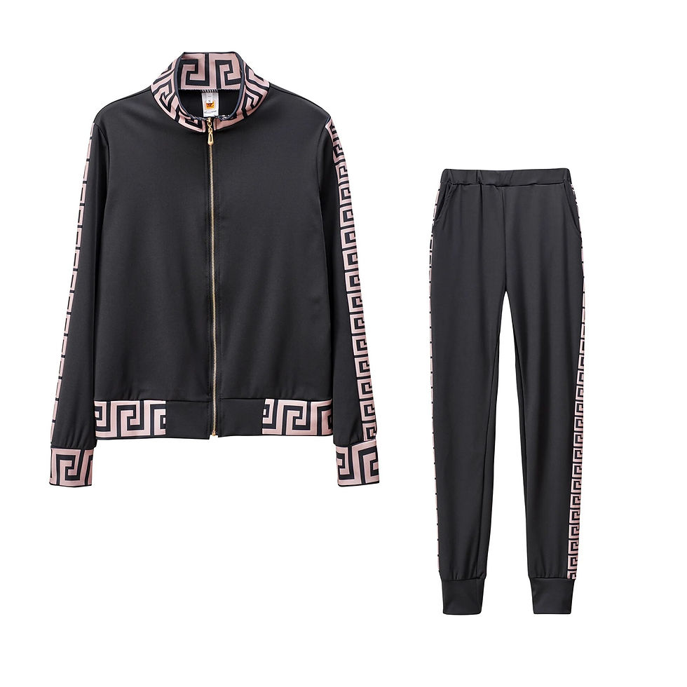 Thumbnail: Tracksuits Women Elegant Two-Pieces Suit Sets Female Stylish Plus Size Greek Fr