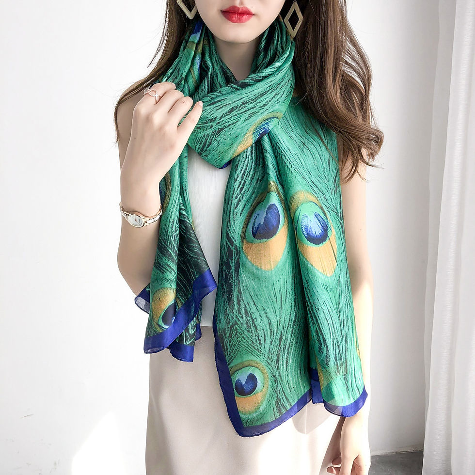 Indexkép: Van Gogh Oil Painting Apricot Flowers Silk Scarf Women Designer Tree Shawl Long