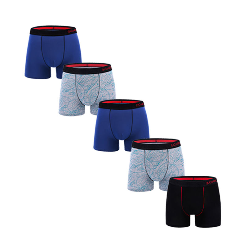 Thumbnail: 5Pcs Men's Panties Cotton Boxer Sexy Man Boxers Underwear Shorts Lots Male Boxe
