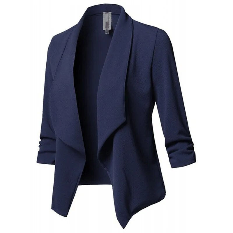 Miniaturbild: Women Black Thin Blazers Cardigan Coat 2022 Long Sleeve Women Blazers and Jacke