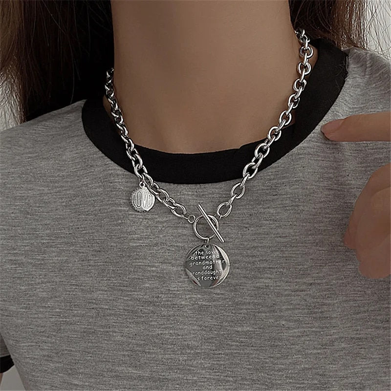 Miniaturebillede: 2022 Fashion Unisex Multilayer Hip Hop Long Chain Necklace For Women Men Jewelr