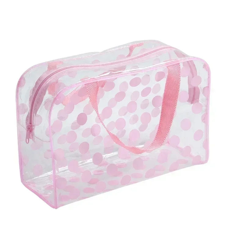 Miniatura: Transparent PVC Makeup Bags Portable Women's Floral Waterproof Cosmetic Bag Tra