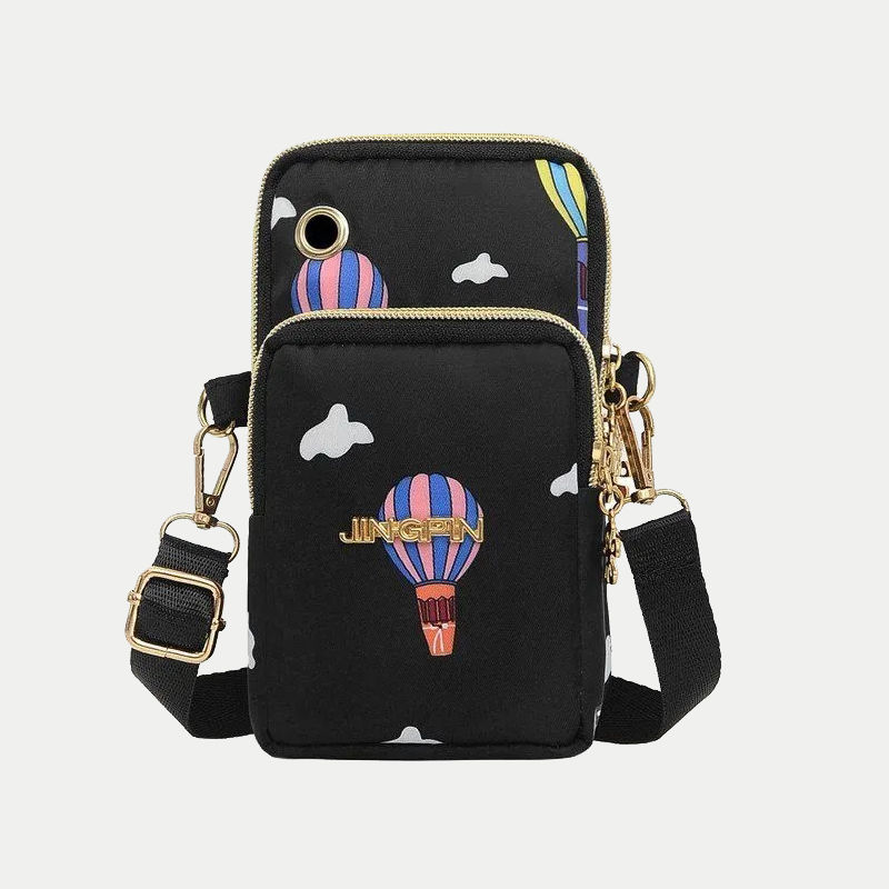 Thumbnail: New Arrival Crossbody Phone Purse Bags For Women Solid Color Waterproof Nylon S