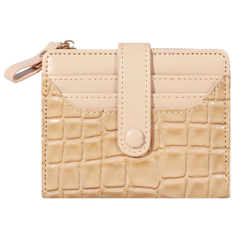 Миниатюра: Mini Crocodile Print Clutch Wallet, Short Credit Card Holder, Women's Card Case