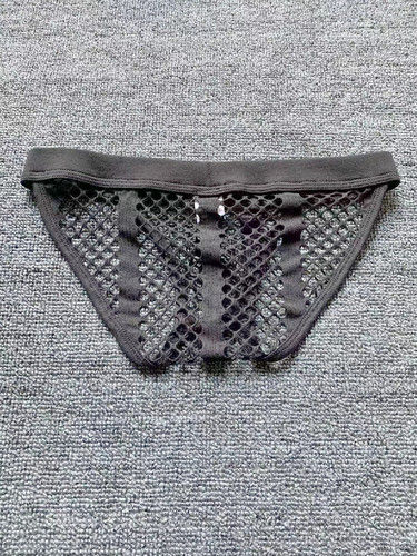 Miniatura: Van Katz men's underwear youth low waist sexy U convex large mesh hollow transp