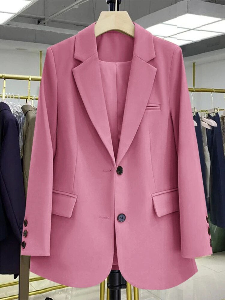 الصورة المصغرة: Women Jackets Pink Small Suit Women's Coat Casual Small Loose Korean Version Sm