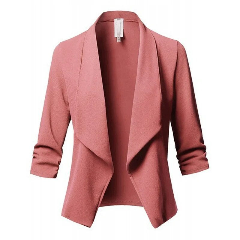 Miniaturbild: Women Black Thin Blazers Cardigan Coat 2022 Long Sleeve Women Blazers and Jacke