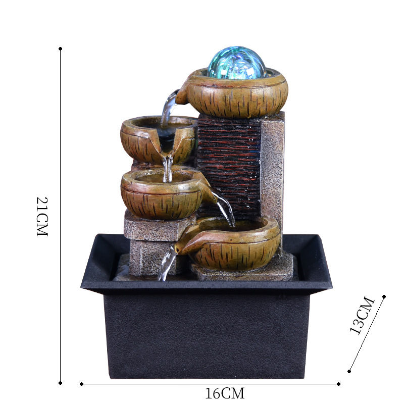Thumbnail: Gifts Desktop Water Fountain Portable Tabletop Waterfall Kit Soothing Relaxatio