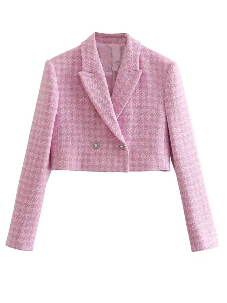 Thumbnail: Klacwaya Tweed Set 2 Piece Chic Blazer Women Suit Shorts Sets Women 2022 Suit W