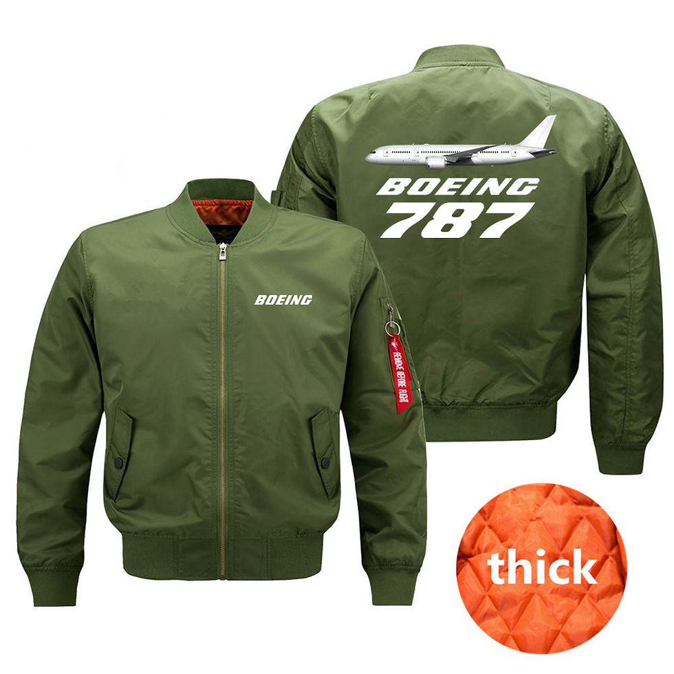 Thumbnail: The Boeing 787 Autumn Winter Windproof Flight Aviation Pilots Men Ma1 Bomber Ja