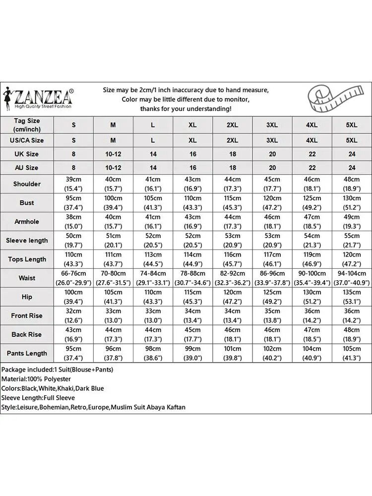 Thumbnail: ZANZEA Elegant Women OL Work Pants Sets 2PCS Fashion Split Hem Long Shirt Wide