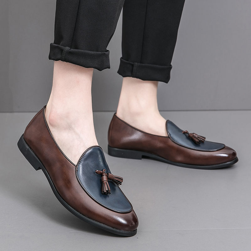 Miniaturbild: Men Dress Shoes slip on Shadow Patent Leather Luxury Fashion office work Shoes 