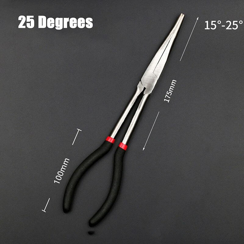 Thumbnail: Multifunctional Long Handle Reach Circle Nose Pliers Plug Puller Steel Auto Rep