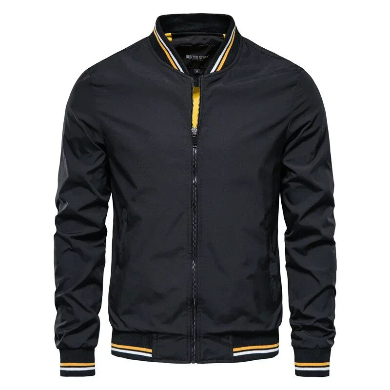 Thumbnail: Baseball Jacket Men Casual Stand Collar Bomber Mens Jackets Fit Jackets Print H