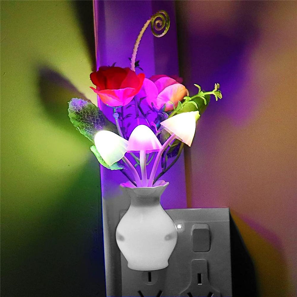 Miniatura: LED Lilac Night Light Lamp Colorful Rose Mushroom Lamp Romantic Lilac Night Lig
