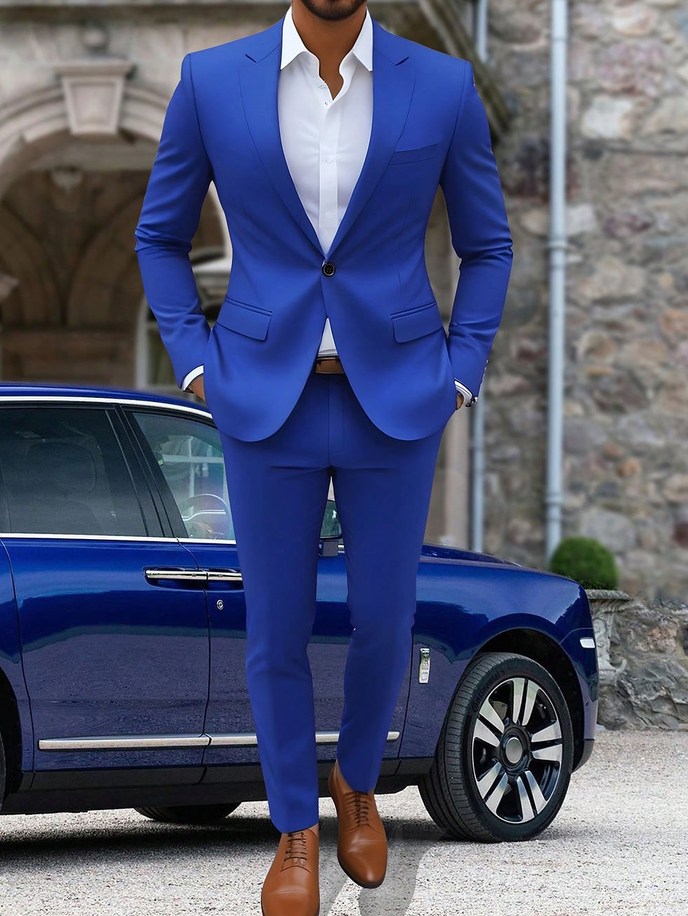 Thumbnail: Manfinity Mode Men Single Button Blazer & Pants