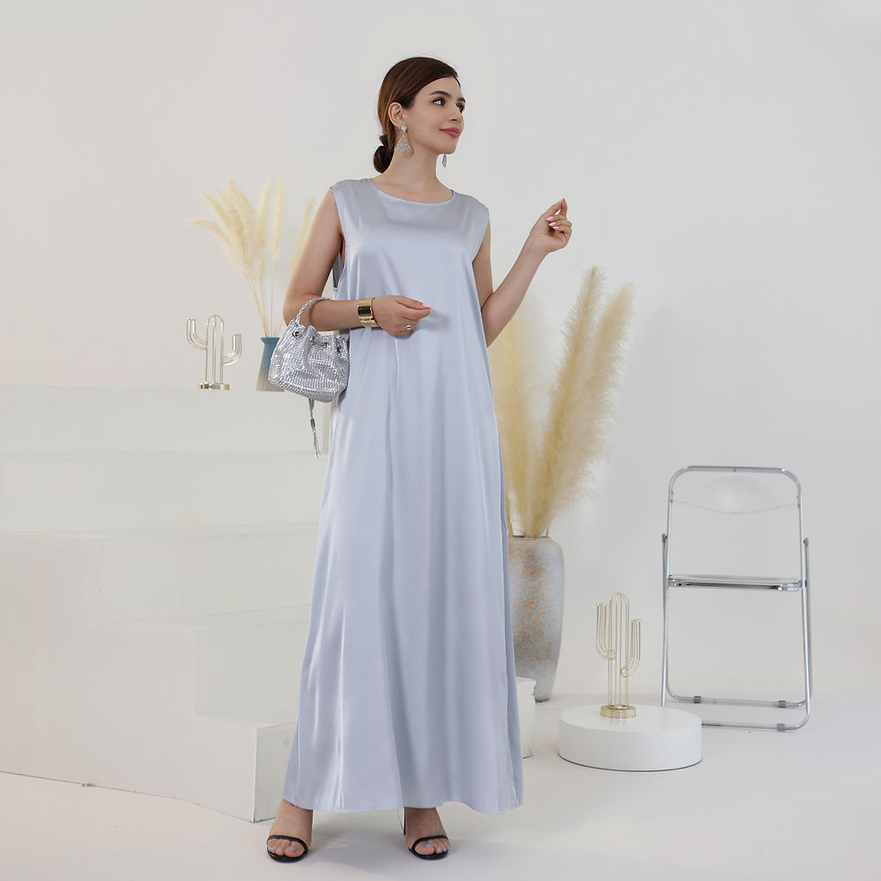 Thumbnail: White Ramadan Inner Dresses Islamic Clothing For Women Dubai Abaya Turkey Arabi