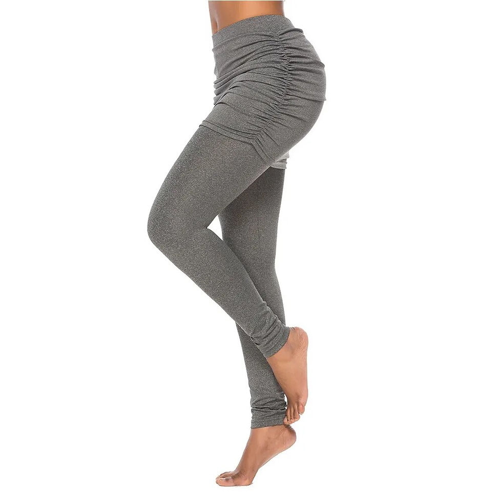 Miniatura: Fake Two Piece Leggings Pants Slim Leggings Women Pants Pantalon Pack Hip Pleat