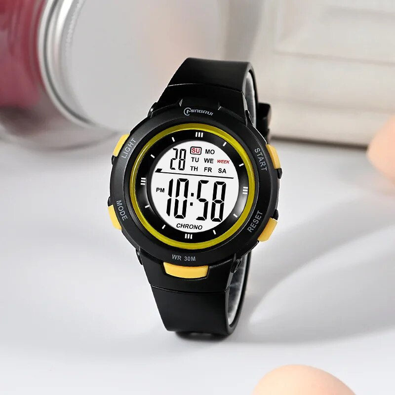Thumbnail: UTHAI CE49 Kids Watches Fashion Luminous Waterproof Alarm Clock Smart Watches B