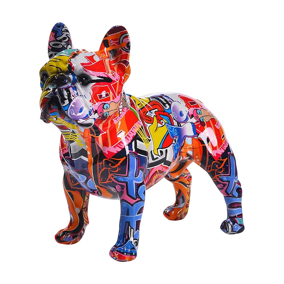 Thumbnail: French Bulldog Statue Resin Animal Statue for Home Shelf Decor Accents