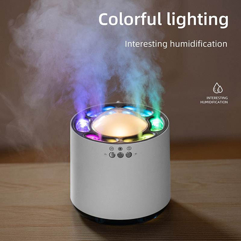 Thumbnail: Wholesale Voice Control Colorful Led Lamp Humidifier 800ml USB Cool Mist Ultras