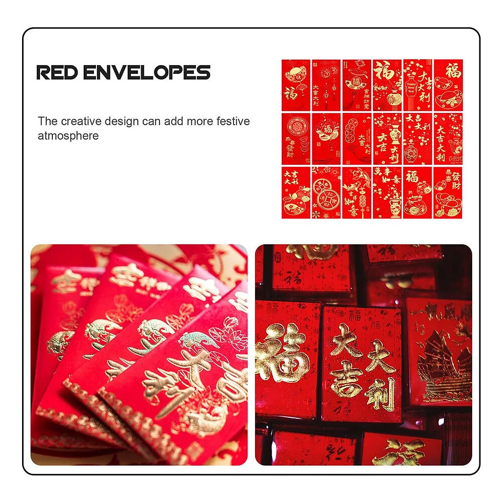Thumbnail: 36pcs Festive Exquisite Creative Chinese Red Envelope Lunar New Year Envelopes 