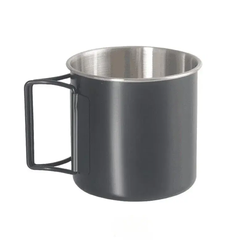 Thumbnail: 330ml 304 Stainless Steel Coffee Cup Outdoor Portability Cold Water Beer Mug Li