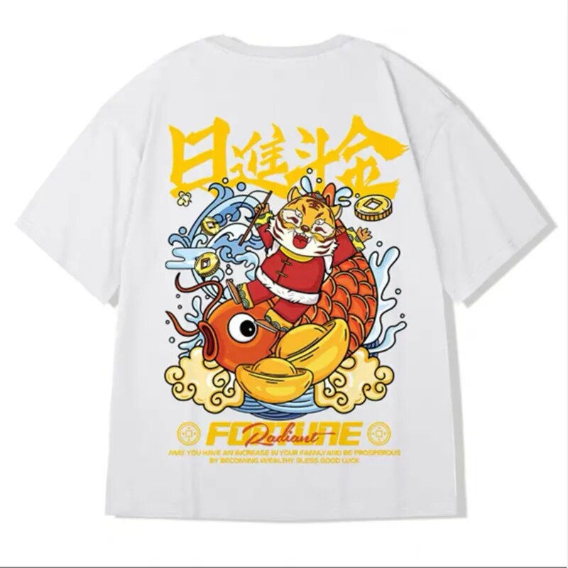 Miniatura: Men's Casual T-shirt Oversized Graphic T Shirts Loose Zodiac Pure Cotton Y2k To