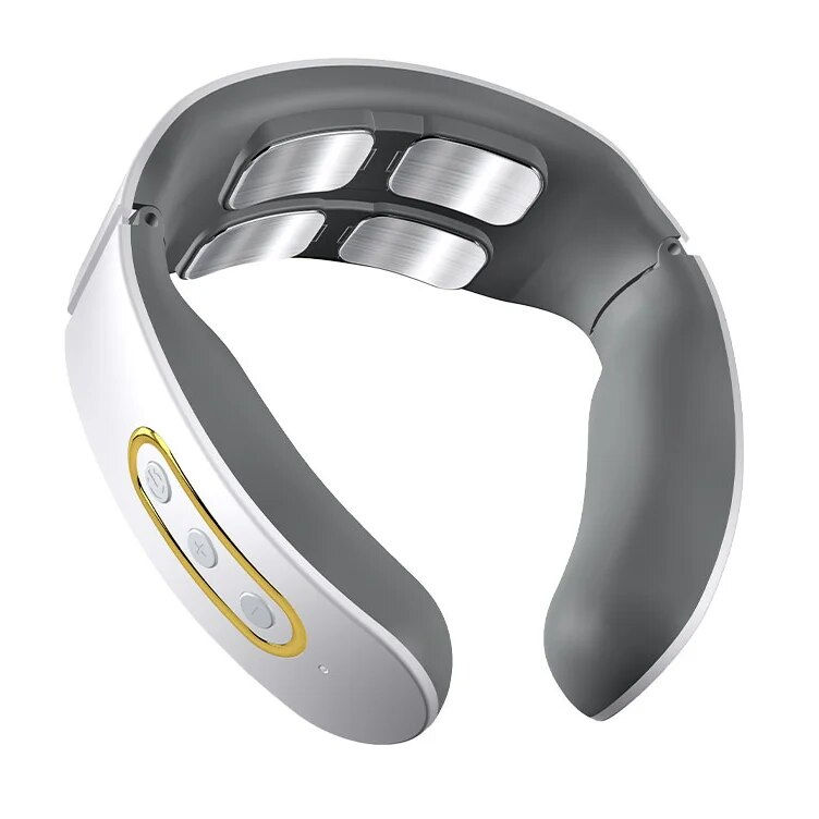 Miniaturebillede: Electric Neck Shoulder Pulse Massager Kneading 4 Head TENS Magnetic Pulse Heati