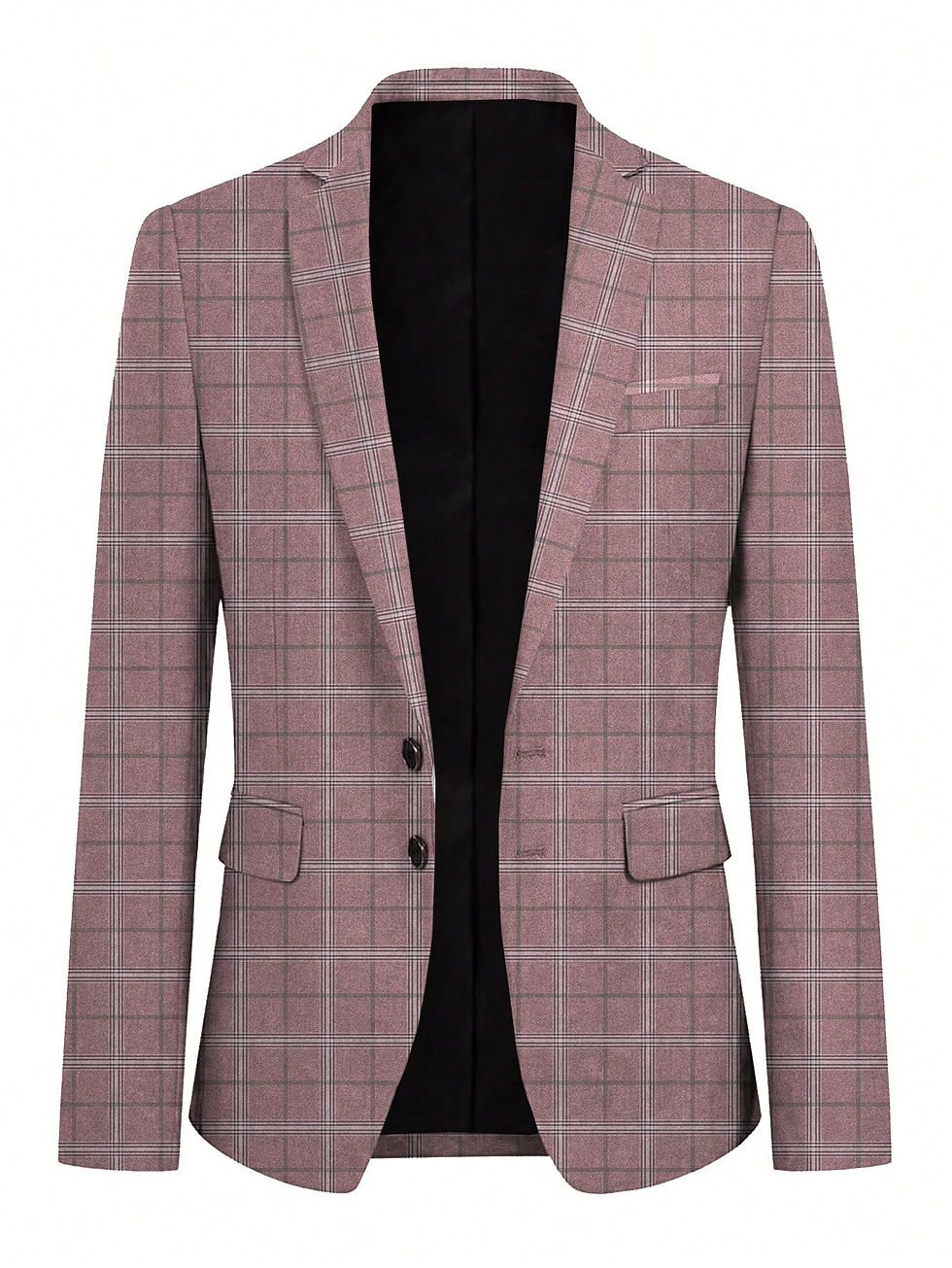 Thumbnail: Men's Purple Plaid Business Casual Suit Jacket, Fashion Street Style, Versatile