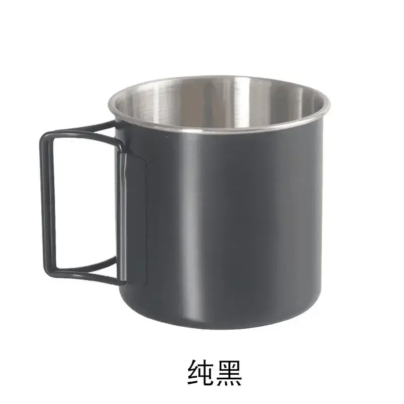 Thumbnail: 330ml 304 Stainless Steel Coffee Cup Outdoor Portability Cold Water Beer Mug Li