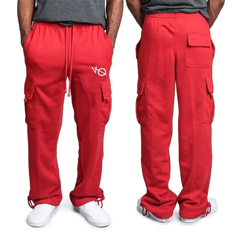 Thumbnail: New autumn and winter Men's Fashion Sports Trousers Drawstring Jogging Pants Tr