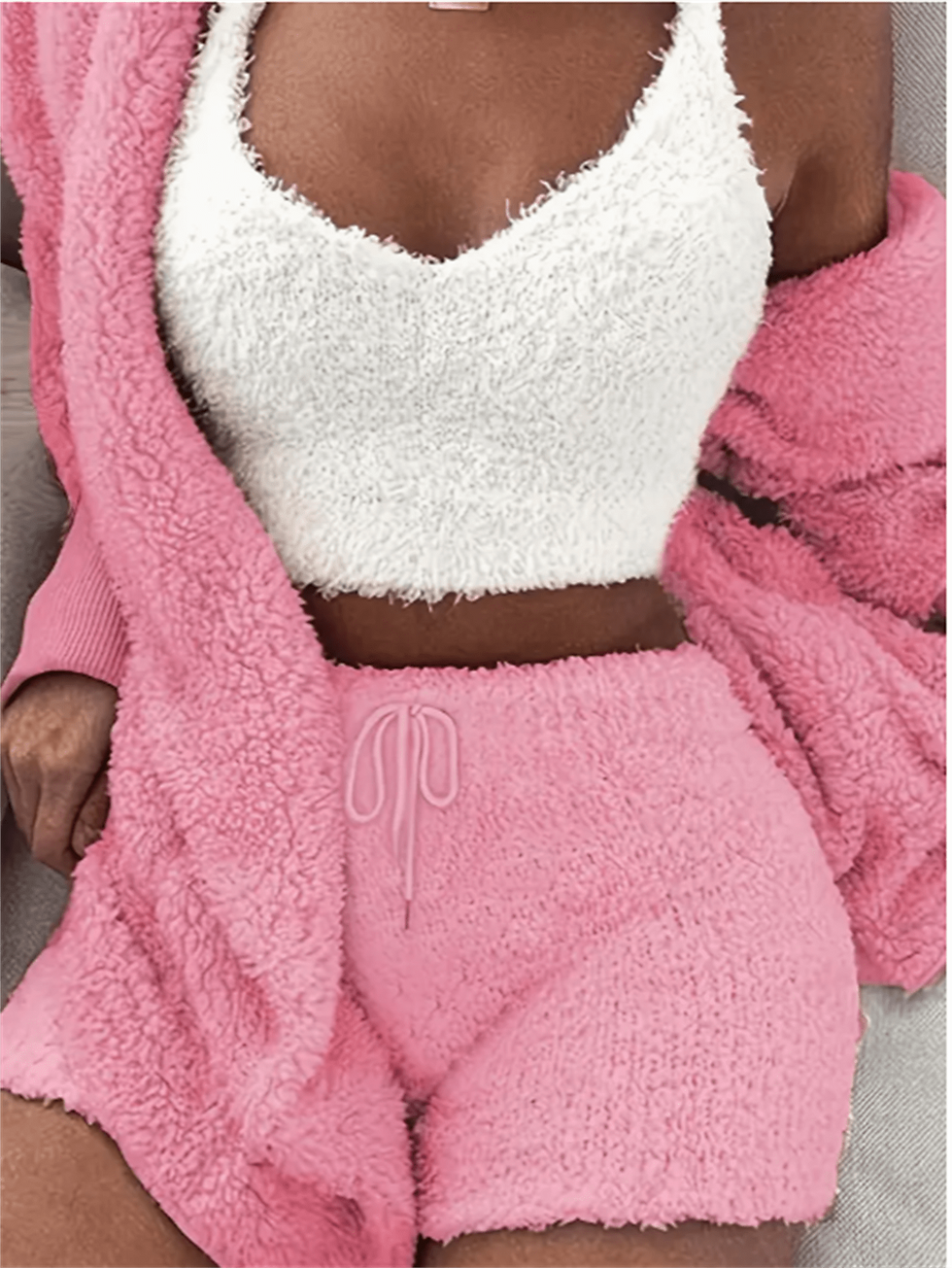 Thumbnail: Women's Homewear Set Women's Cashmere Autumn And Winter Homewear Three-Piece Se