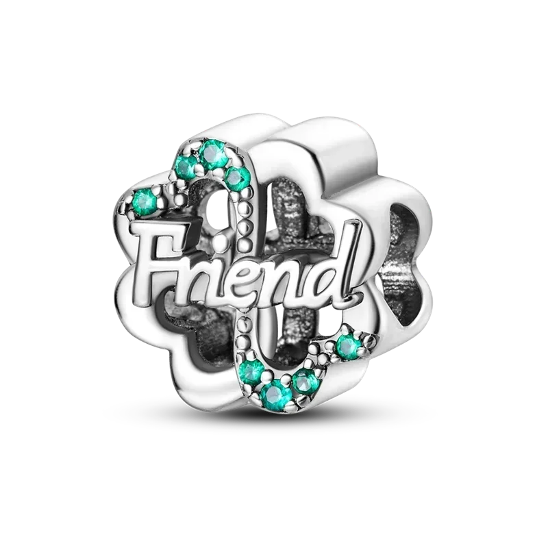 Thumbnail: 2022 New 925 Sterling SilverGreen Series Four-leaved Series Beads Charm Pendant