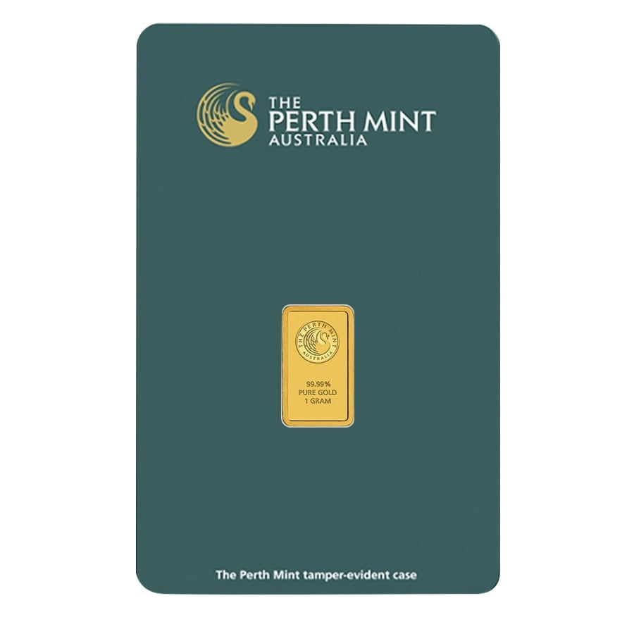 Thumbnail: 1 gram Perth Mint Gold Bar .9999 Fine (In Assay)