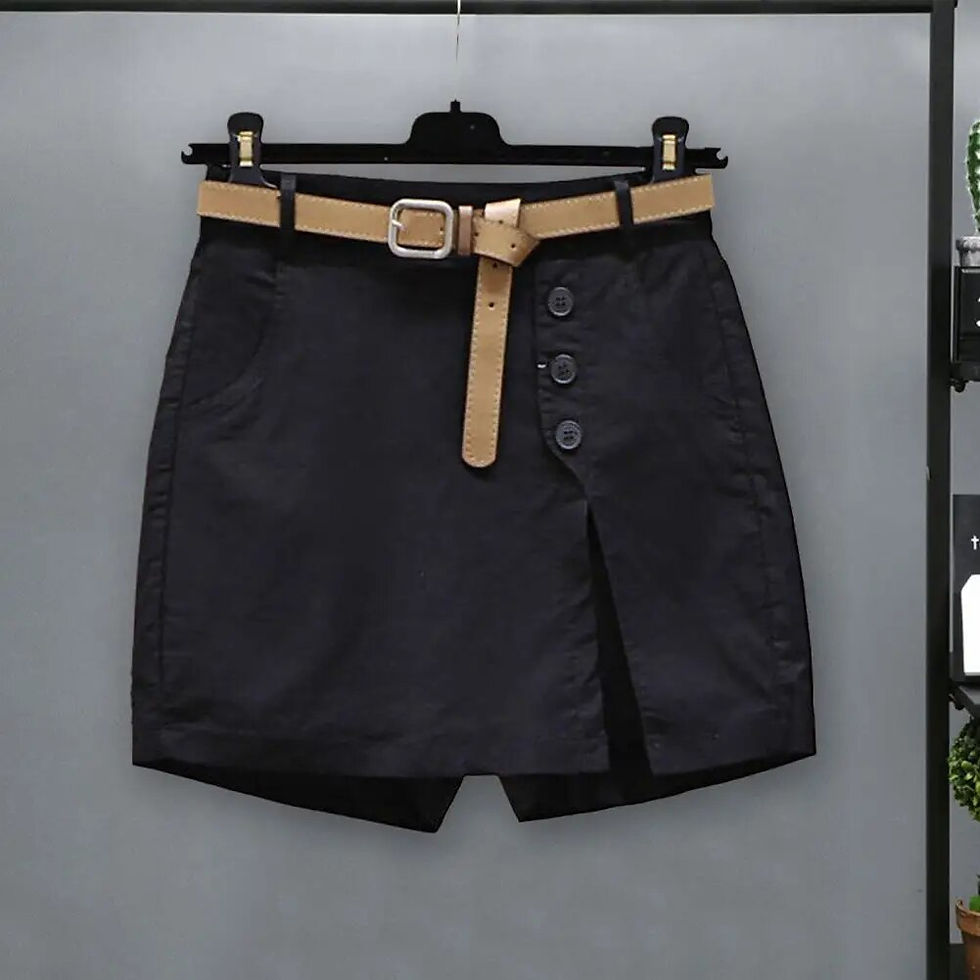Thumbnail: Summer Skirt Shorts High Waist Women's Skirt Shorts with Side Split Pockets Abo