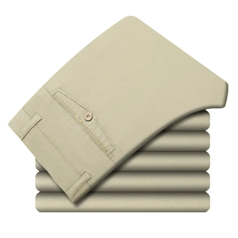 Thumbnail: Men's Summer Thin Casual Suit Pants Autumn Thick Cotton Classic Business Fashio