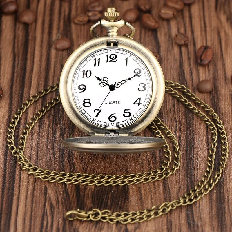 Thumbnail: Hot Movie Extension King's Cross London 9 3/4 Platform Quartz Pocket Watch Bron