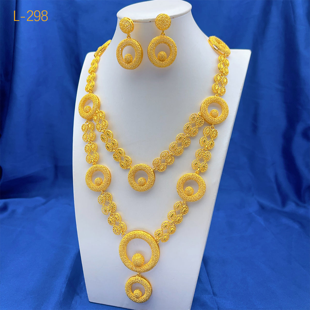 ANIID Dubai 24K Gold Color Jewelry Sets Wedding African Necklace Earrings For W
