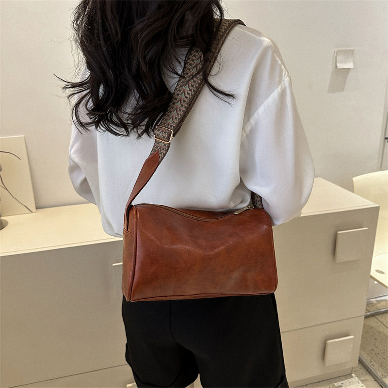 Miniatura: Vintage PU Leather Boston Women Small Handbag and Purse Fashion Designer Crossb