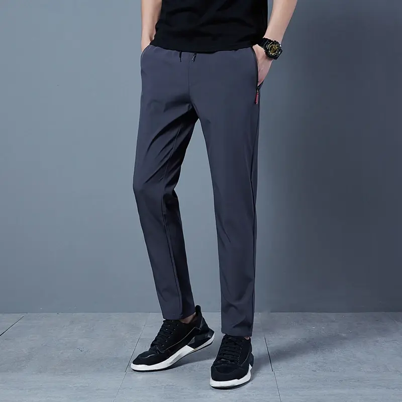 Thumbnail: Men's Casual Pants Business Stretch Slim Fit Elastic Waist Jogger Korean Classi