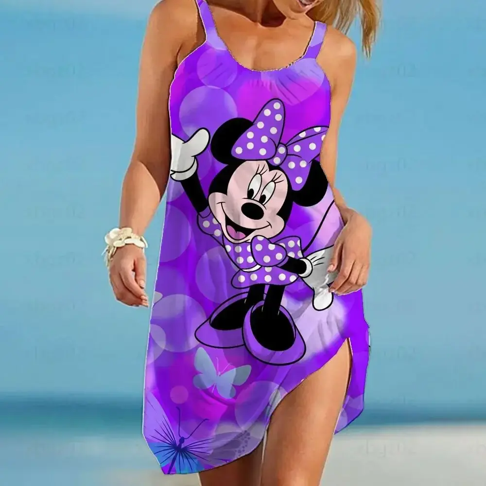 slip dress Summer Elegant Dresses Girl Sexy Minnie Mouse Women's Dress Sling W