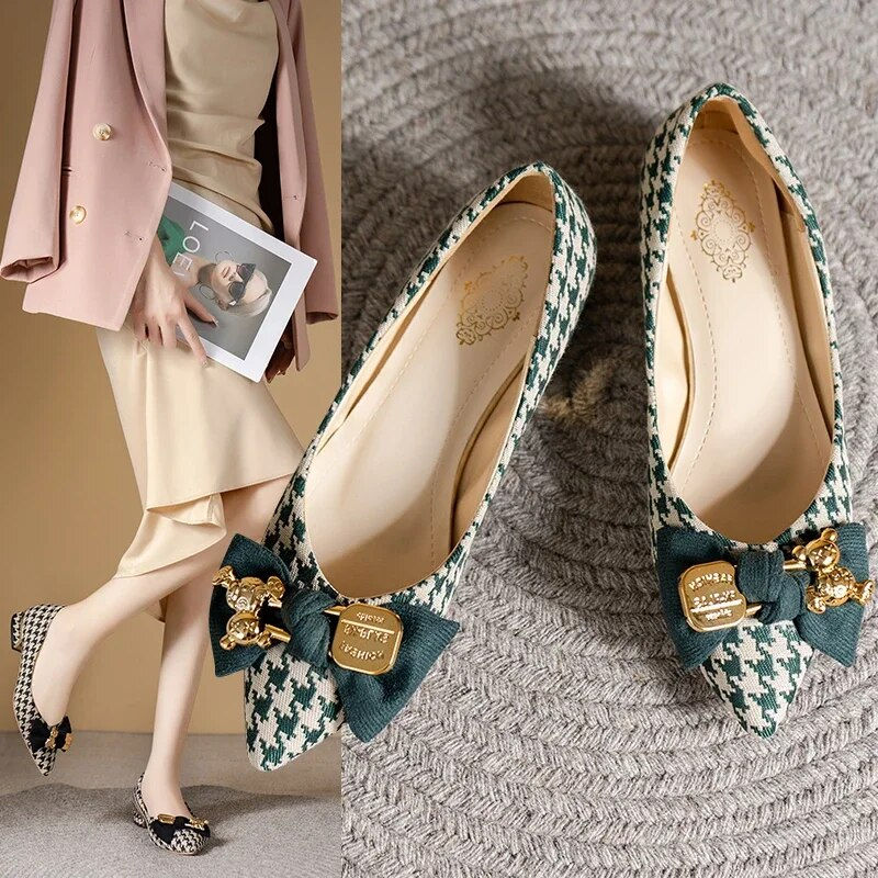 Miniaturbild: 2023 New Rivet Pointed Toe Shallow Women Shoes Zapatos De Mujer Spring/Autumn L