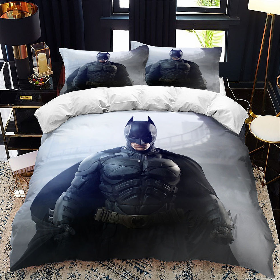Thumbnail: Anime Batman Marvel 3D printing home textile three-piece comforter set soft hom