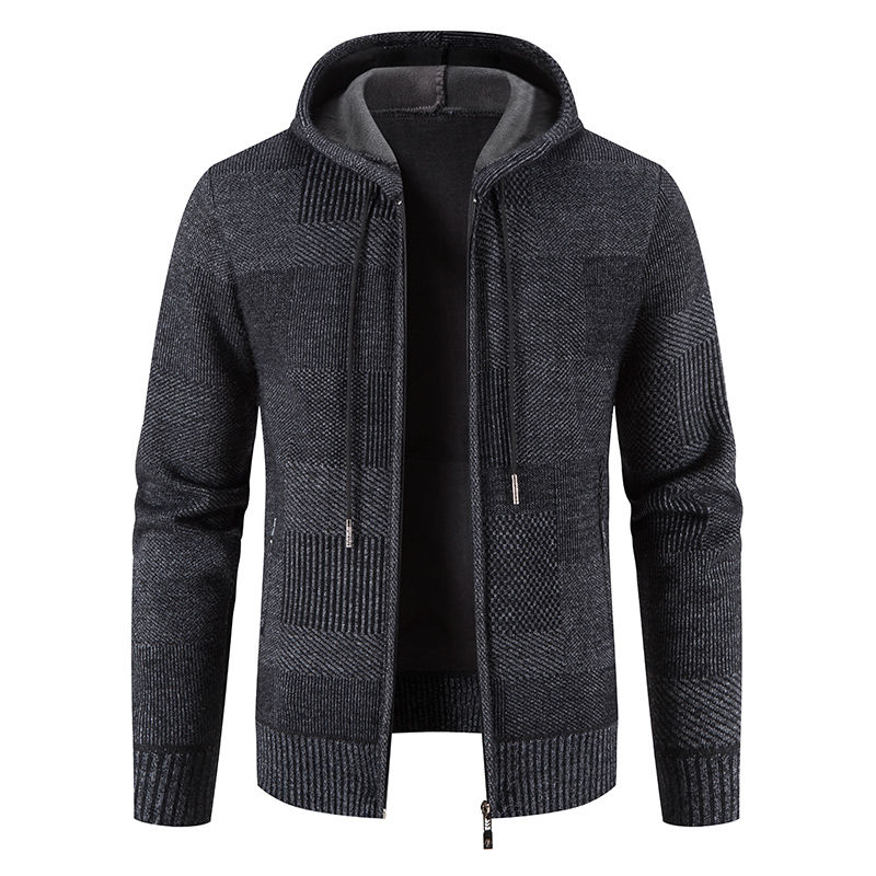 Men's Winter Thickened Cardigan Faux Fur Mink Sweater Cold Blouse Male Overcoat