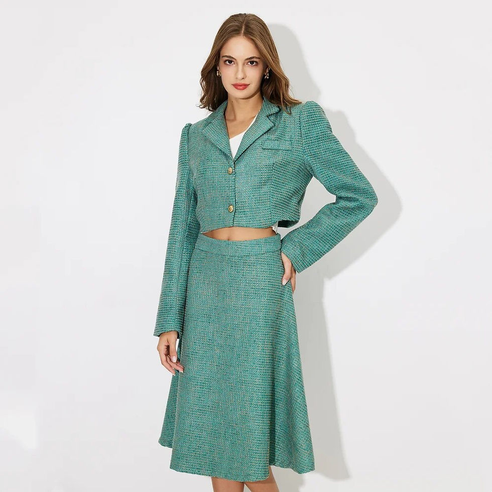 Miniatyrbilde: TAOP&ZA Women's 2024 Spring Temperament Suit Small Fragrance Style Short Blazer