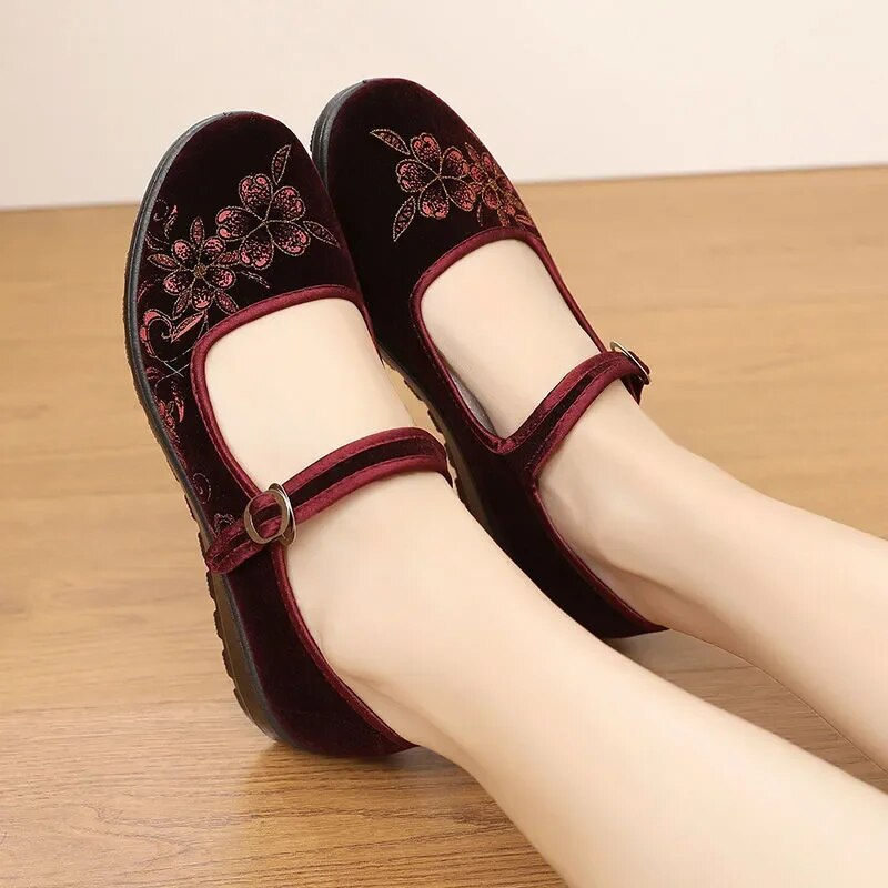 Miniaturbild: Cresfimix zapatos planos de mujer women cute black cloth dance shoes lady casua