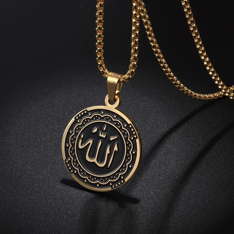 Miniatura: High Quality Stainless Steel Pendant Necklace Allah Quran Square Pendant Neckla