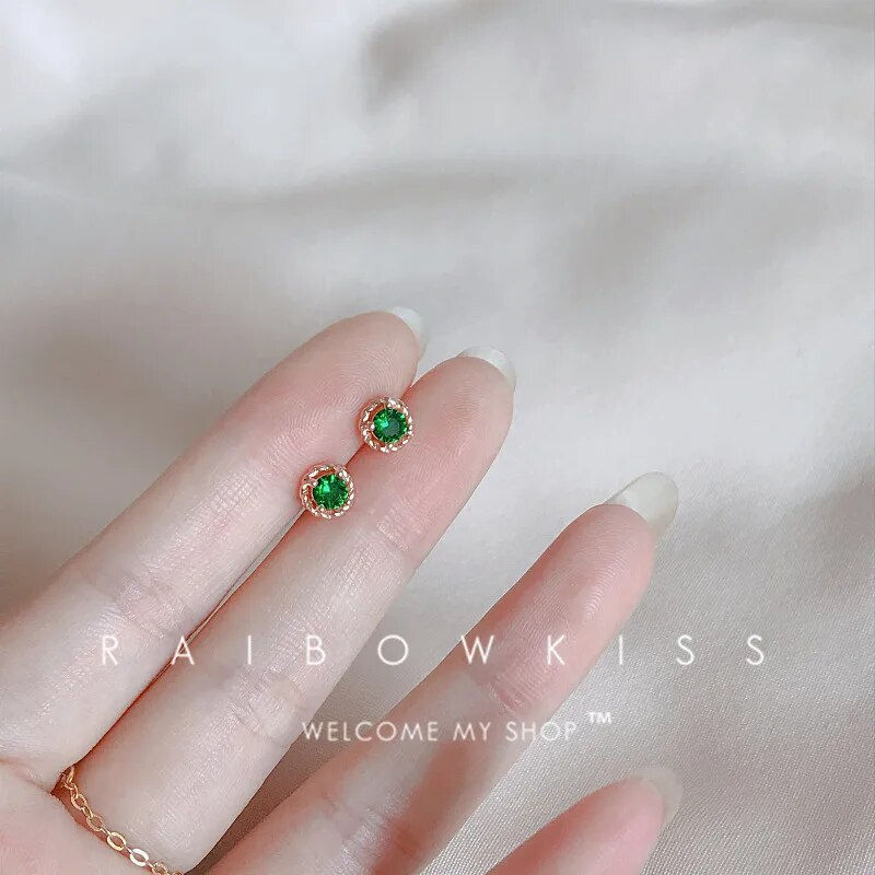 Miniatura: 925 Silver Needle Zircon Earrings Hypoallergenic Fashion Ear Studs Female Penda