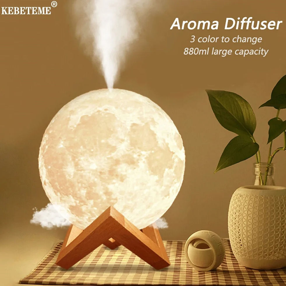 Hình thu nhỏ: Moon Air Diffuser 880ML Aroma Spreader Ultrasonic Portable Air Humidifier USB A
